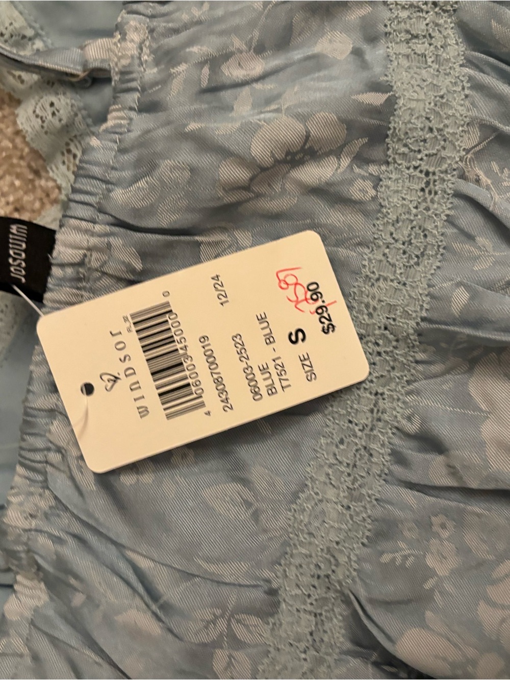 Windsor Light Blue Floral Ruffled Camisole - Picture 3 of 3